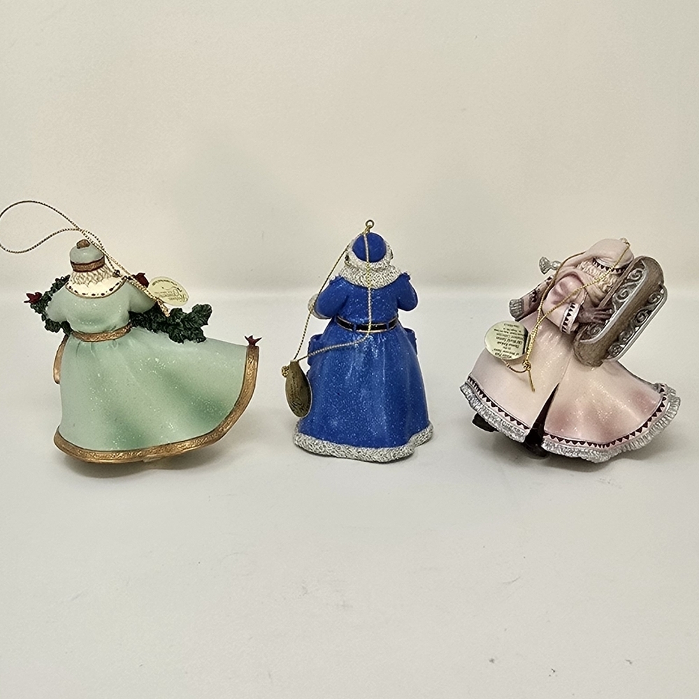 Vtg Ashton Drake Thomas Kinkade old world santa ornament collection set of 3 - Picture 6 of 9